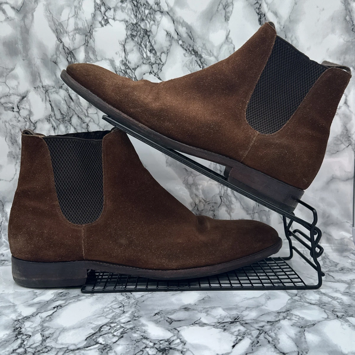 Russell & Bromley Men\'s Brown Suede Chelsea Boots - Size 42.5 Burlington are Russell & Bromley main image 4