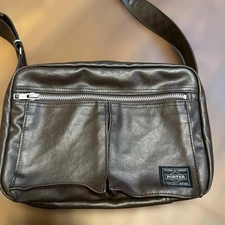 Porter Yoshida Leather Shoulder Bag Brown Excellent Condition Made in JP Item