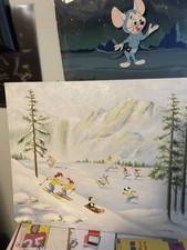 Walter Lantz Woody Woodpecker Winter Painting 