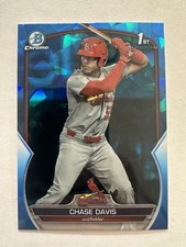 CHASE DAVIS 2023 BOWMAN DRAFT CHROME 1ST SAPPHIRE REFRACTOR #BDC-48 CARDINALS🔥