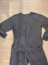 Official Disney Sweat Set Women  s Grey Mickey Mouse Size S