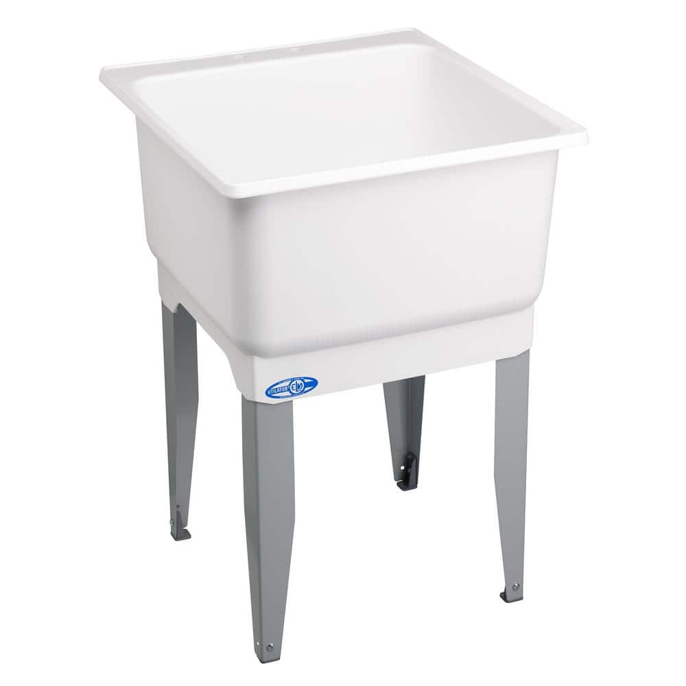 Utilatub Polypropylene Floor Mount Laundry Tub Utility Sink 23 In. X 25 In.