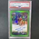 2024 Topps Chrome Bo Nix Rookie Auto Green Refractor /99 PSA 9
