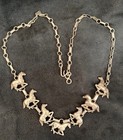 Early Southwestern Carol Felley Horses Necklace Sterling Signed F91 Vintage — photo 1