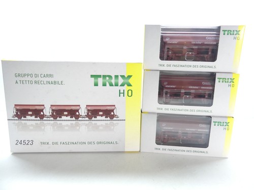 Trix H0 24523 Schüttgutwagen-Set, FS, DC, NEM, NEU in OVP #68705 | Condition: Gebraucht