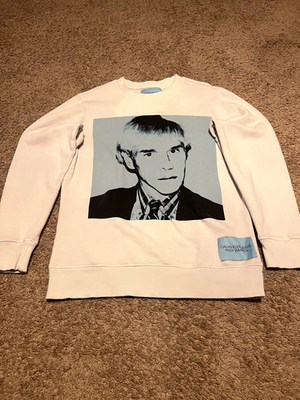 Calvin Klein x Andy Warhol by raf simons white and blue sweatshirt