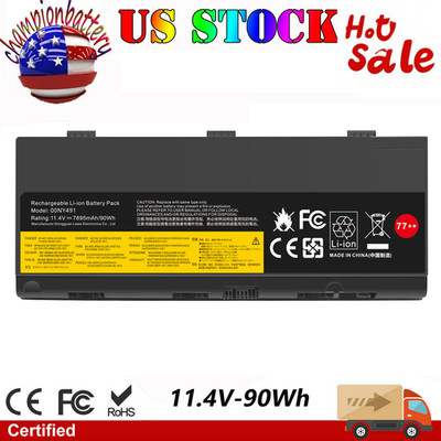 90Wh 77+ 00NY493 00NY492 NEW Laptop Battery For LENOVO Thinkpad P50 P51 P52