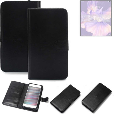 Schutz Hülle für Huawei Mate Xs 2 Wallet Case + Bumper schwarz Flipstyle Tasch