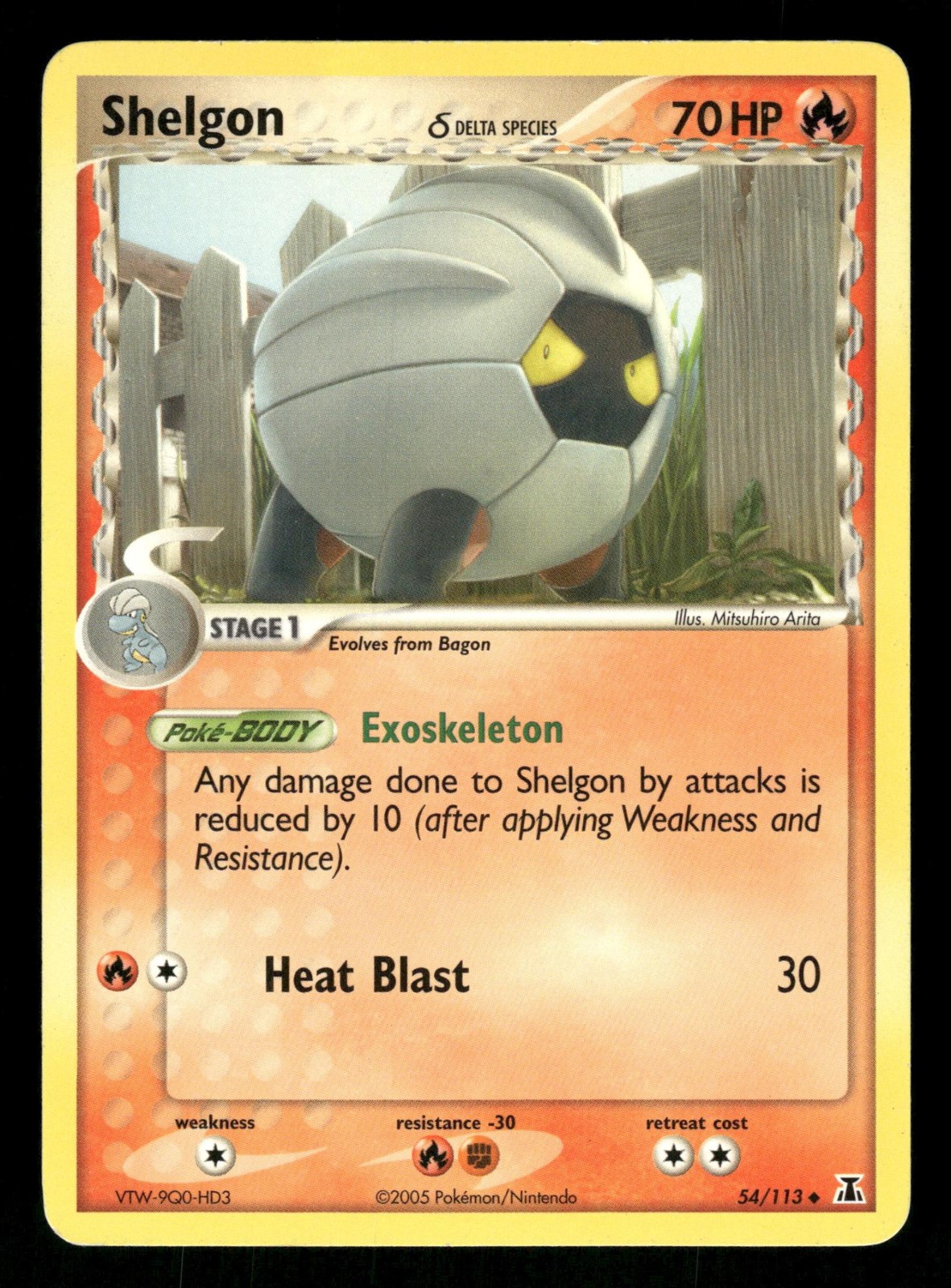 Shelgon 54/113 NM Uncommon Delta Species 2005 Pokemon TCG