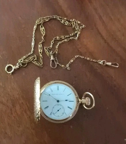 Antique Elgin National Watch Co. 1883 pocket watch in a solid 14K Gold Case