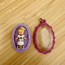 Catena mancante Bluebird Polly Pocket 'Pendente cristallo ovale di Polly' 1993