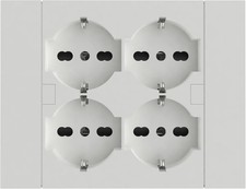 Electraline 22105 Multipresa da incasso Quadra 4 Posti Universali P40.