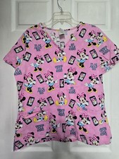 Disney Scrub Top Size M-Minnie Mouse "BE YOUR SELFIE"-Chest 22.5"/L 26"
