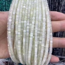 2x4mm High Quality Natural New White Jade Heishi Spacer Beads for Jewelry Making