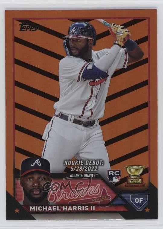 2023 Topps Update Rookie Debut Orange & Black Foil Michael Harris II #US225 1dg2