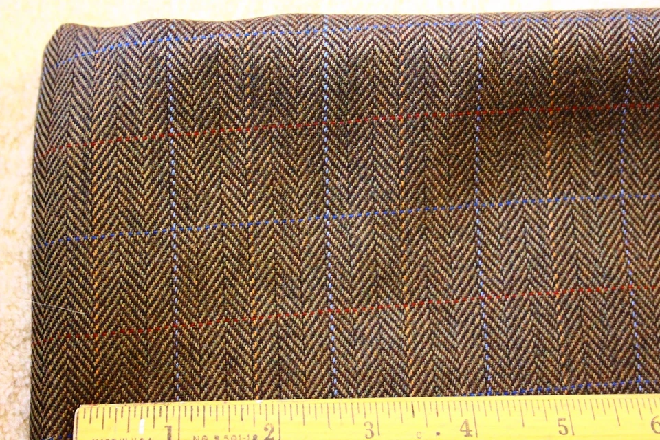 Alta Moda by Raymond Striped Tweed wool Fabric 1yard 25" - Image 2 of 4