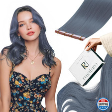 RUNATURE Light Blue Invisible Tape in Human Hair Extensions 80g