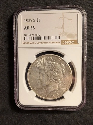 1928-S Peace Dollar NGC AU-53