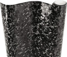  Forged Composite Carbon Patternless Car Vinyl Wrap 3ft X 5ft Black