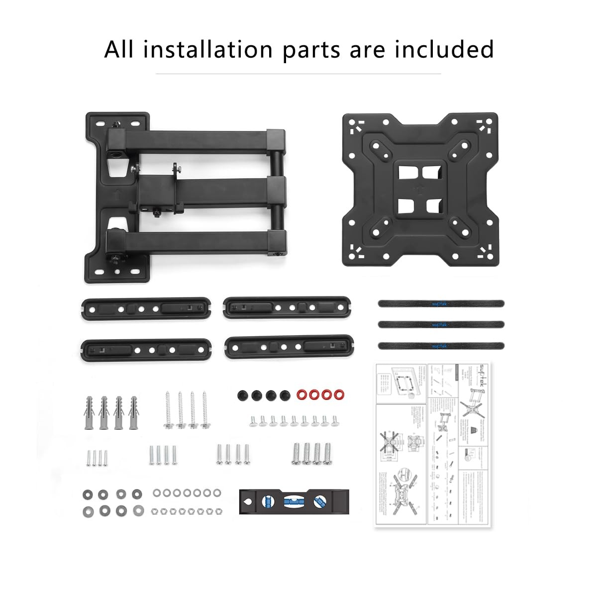 TV Wall Mount Swivel and Tilt Full Motion for Most 23 to 55 inch TV Mount up