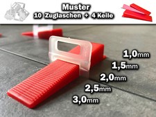 Fliesen Nivelliersystem Zuglaschen Verlegehilfe für Fliesen 1mm,1,5mm,2mm,2,5mm 