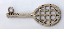 Sterling Silver Tennis Racket Charm Vintage