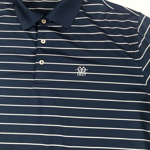 Polo Peter Millar été confort homme L bleu rayé coupe Mackenzie - Photo 2/12