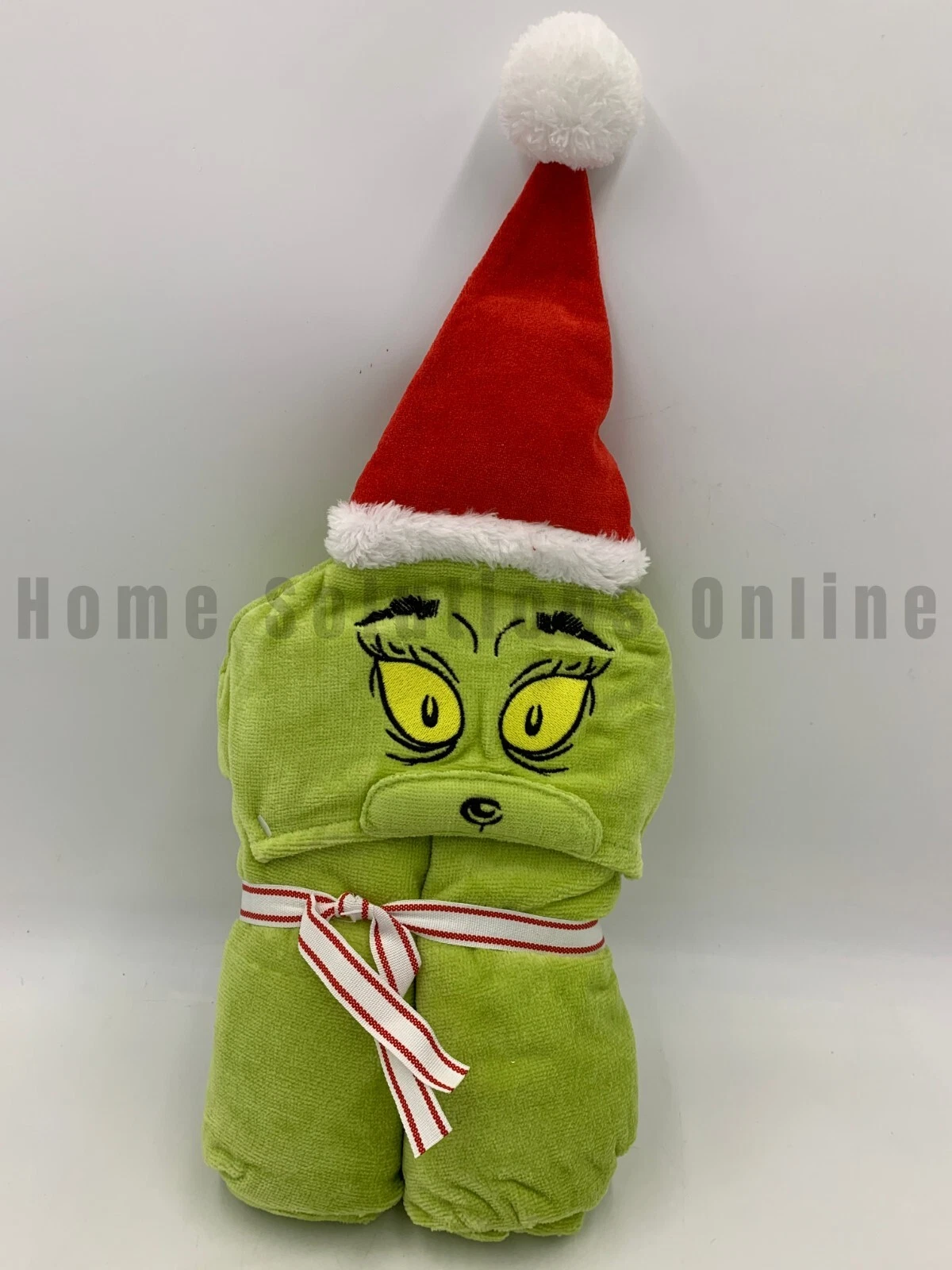 Pottery Barn Kids Dr Seuss The Grinch™ Baby Hooded Towel Green 34" x 23" #8961Y