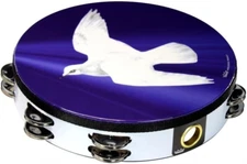Remo TA-9210-18 Praise Tambourine - Religious Dove, 10"