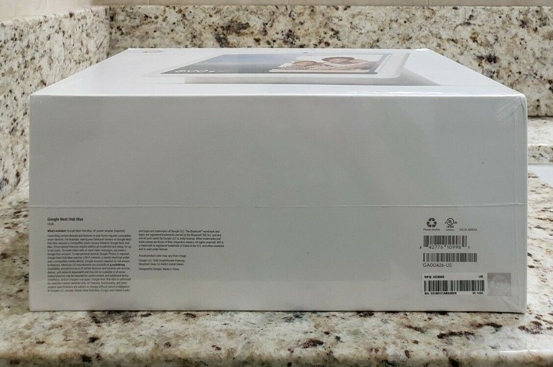 Google Nest HUB MAX Smart Display CHALK - NEW SEALED Google Nest HUB MAX Smart Display CHALK - NEW SEALED