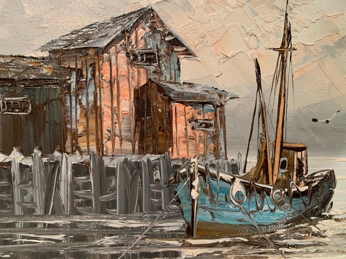 Max Savy Original Signed Panting Highly Listed Smaller Size 13 x