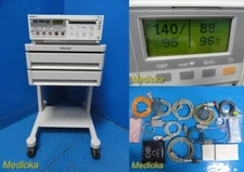 Philips Series 50XM M1350B Maternal Fetal Monitor W/Transducers,Leads,Cart~29672
