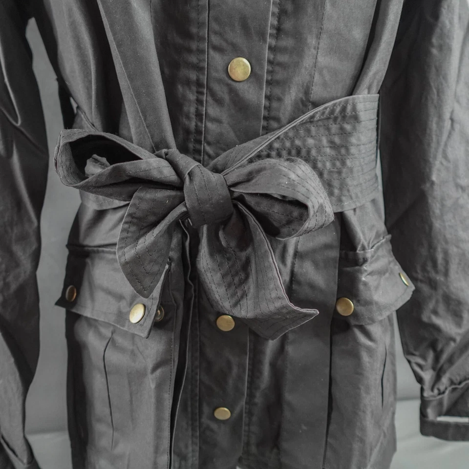 Trench coat Mike Chris para mujer XS corto Y2K diario minimalista tranquilo cinturón de lujo Foto 4 de 4