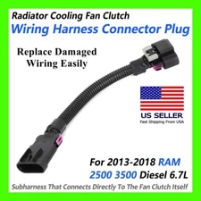 fits 13-18 RAM 2500 3500 Diesel 6.7L Cooling Fan Clutch Harness Wiring Connector