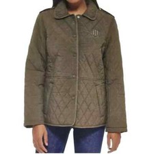 NWT Tommy Hilfiger Womens Lightweight Quilted Winter Jacket Size L 100 II479