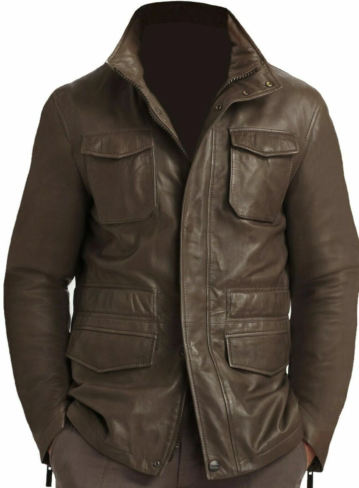 Genuine Lamb Leather M-65 Field Military Army Rambo Desert Storm Coat Jacket
Opens in a new window o