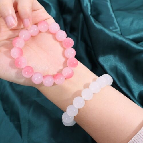 White Jade Bodhi Gradient Color Beads Charm Bracelet for Men Women Kids - Afbeelding 1 van 10