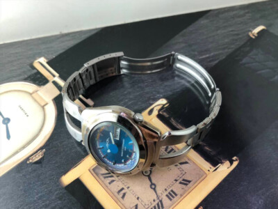 FREE SHIPPING! 42MM Seiko AKA Alba V743-5A10 BLUE MENS QUARTZ