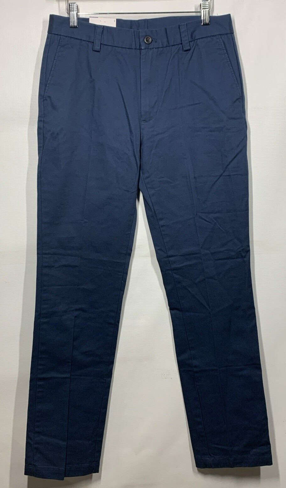 S Flat Front Non Iron Max Straight Fit Chino Jeans Blue 30x3