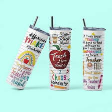 Personalized Teacher Appreciation Gift 20 Oz. Stainless Steel Tumbler Free Ship