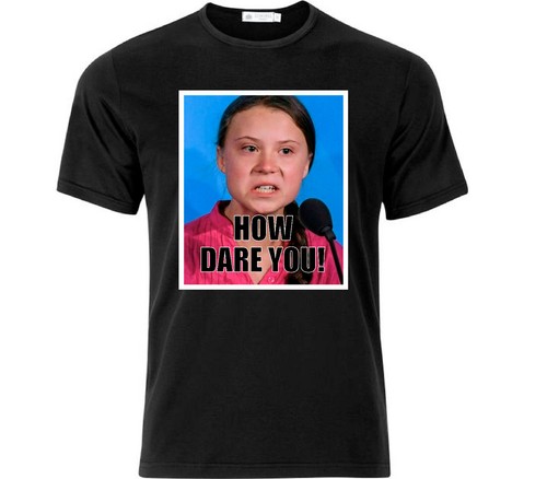 “Greta” How Dare You!! T Shirt Black | eBay