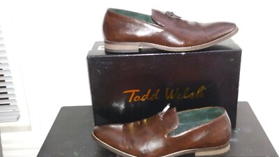 Todd Welsh  Men’s loafers Todd Welsh | Shoes | Todd Welsh Navy Blue Leather Loafers  main image 2