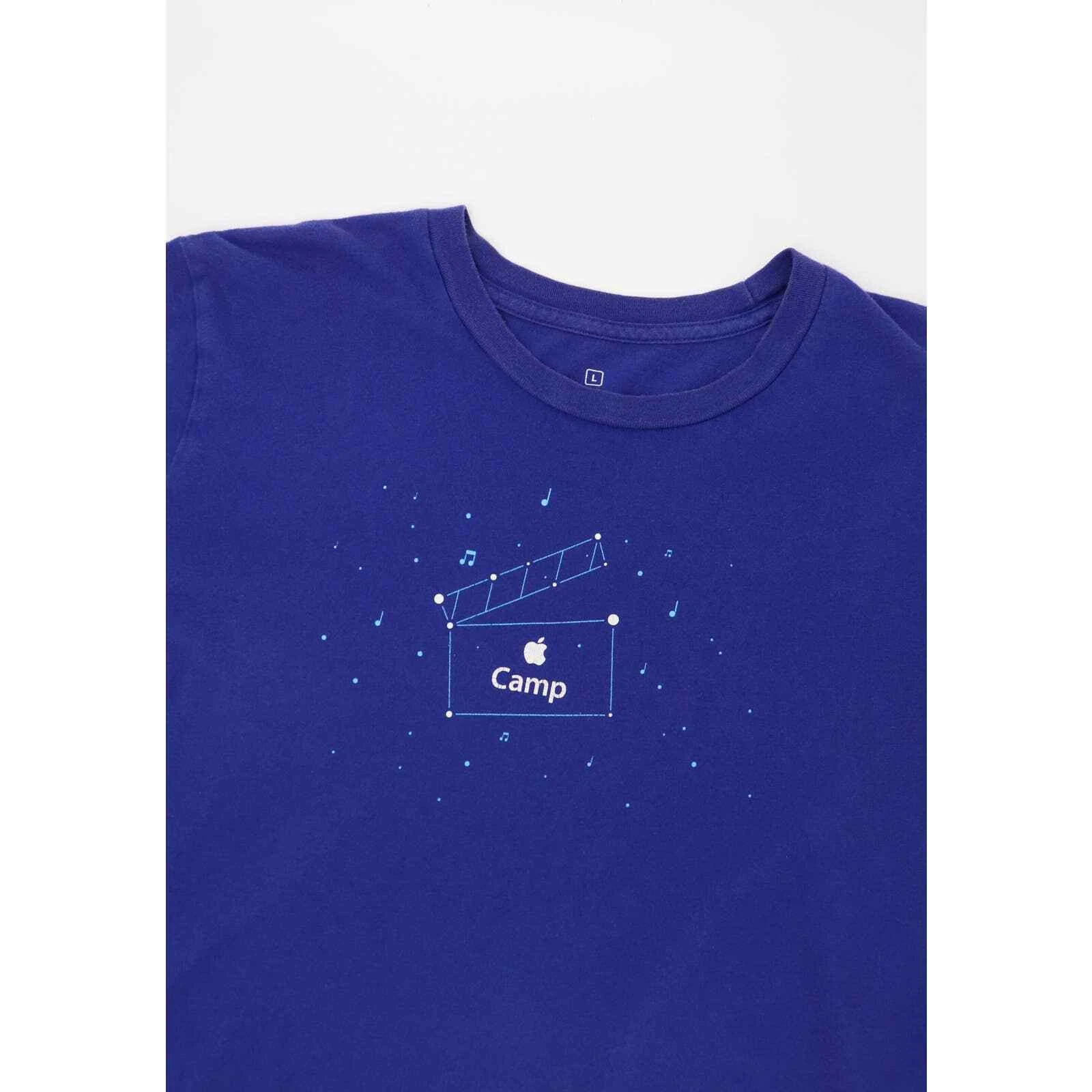 APPLE CAMP MAKE MOVIE MAGIC TEE MADE IN USA BLUE (L)