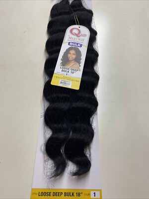 MILKY_WAY QUE HUMAN HAIR_MASTER MIX_LOOSE DEEP_BULK_18''_#1