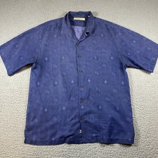 Tommy Bahama Aces Dice Pass Line Risk Reward Gamble Vegas Silk Camp Shirt Size L