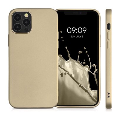 FÜR APPLE IPHONE 15 PRO MAX - METALLIC Back Case Cover Tasche Hülle Handy GOLD