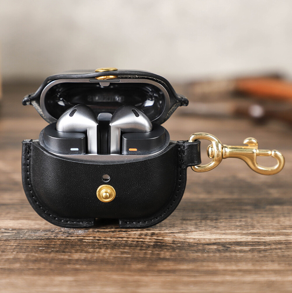 For Samsung Galaxy Buds 3/3 Pro Luxury Genuine Leather Case