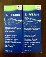 2 DIFFERIN CLEANSE MAXIMUM STRENGTH ACNE FOAMING 10 BENZOIL PEROXIDE EXP08/25