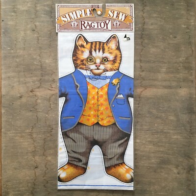 Vintage Sari Simple Sew Mr Thomas Cat Rag Toy Joy Malcolm Wilcox Rare Brand New