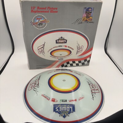 #ad #ad Nascar Mike Skinner #31 Round Light Fixture Replacement Glass Lowes Team 12quot; $30.00
